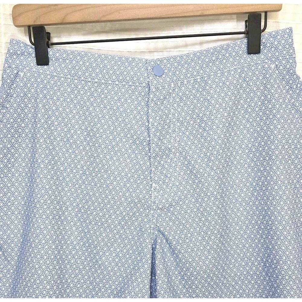 Abercrombie & Fitch Woven Mesh Lined Swim Shorts Men's - SEE MEAS Blue/Geomet